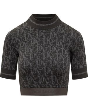 Palm Angels Monogram Top For Spring/Summer 2025 - Gray