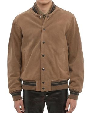 DIESEL Band Collar Jacket - Brown