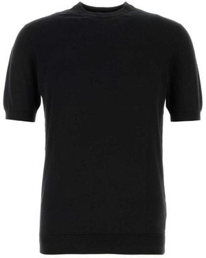 Fedeli Crew Neck T-Shirt - Black