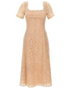 Ermanno Scervino Polyester Midi Dress - Natural