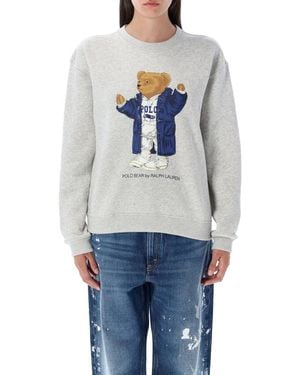 Ralph Lauren Crewneck Logo Print Sweatshirt - Blue