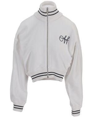 Off-White c/o Virgil Abloh Logo Mock Collar Sweatshirt - Gray