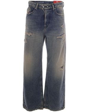 DIESEL Loose Low Rise Jeans - Blue