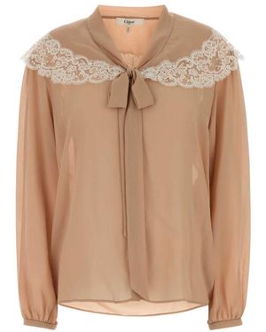 Chloé Regular Lace Shirt - Natural