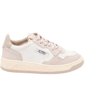 Autry Logo Paneled Sneakers - Pink