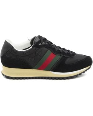 Gucci Lace Up Trainers - Black