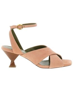 MARIA LUCA Ankle Strap Heels - Metallic