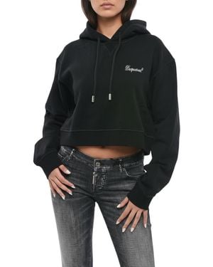 DSquared² Logo Hood Sweatshirt - Black