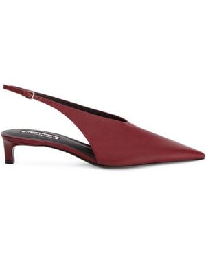 Jil Sander Leather Slingback - Red