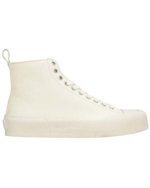 Jil Sander Off Leather High-Top Trainers - Natural