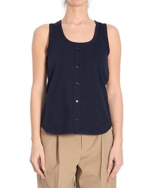 Bottega Veneta Scoop Neck Top - Blue