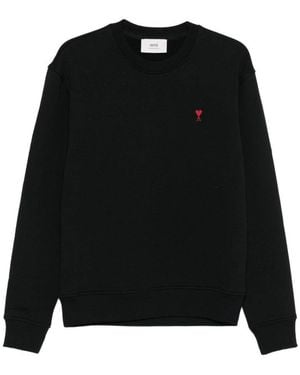 Ami Paris Crewneck Logo Sweatshirt - Black