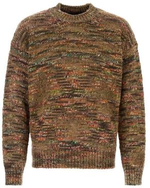 Alanui Acetate Blend Grunge Beat Sweater - Brown