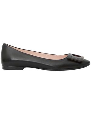 Roger Vivier Leather Ballet Flats - Black