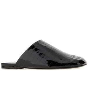 Stuart Weitzman Leather Mules - Black