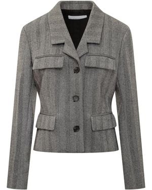 Ferragamo Classic Wool Blazer - Gray