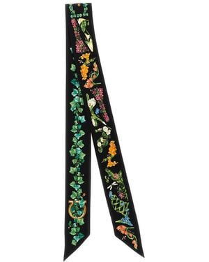 Ferragamo Eden Shoes Floral Scarf - Green