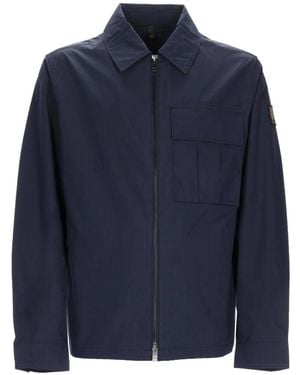 Belstaff Solid Shirt Collar Jacket - Blue
