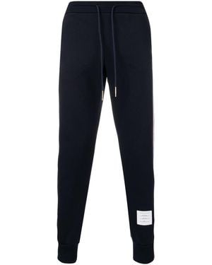 Thom Browne Dark Rwb Cotton Sweatpants - Blue