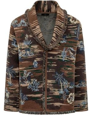 Alanui Shawl Neck Cardigan - Brown