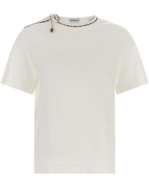 Burberry Crew Neck T-Shirt - White