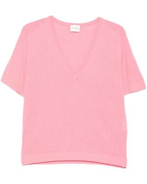 Closed V Neck Sweatshirt - Pink