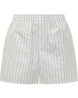 Ami Paris Stripes Shorts - White