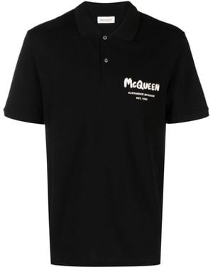 Alexander McQueen Logo Embroidery Polo - Black