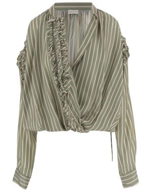 Dries Van Noten Relaxed Stripes Shirt - Green