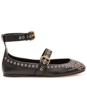 Isabel Marant Ankle Strap Ballet Flats - White