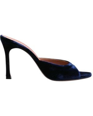 AMINA MUADDI Alexa Velvet Heels - Blue