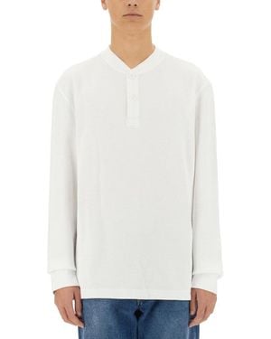 Baracuta Henley Cotton T-Shirt - White