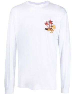 BLUE SKY INN Crewneck Logo Long-Sleeve Tee - White