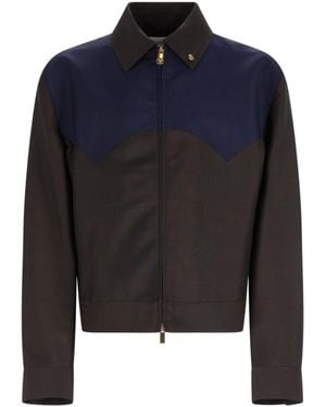 Versace Color Block Jacket - Blue