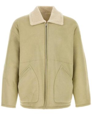 AURALEE Mint Shirt Collar Jacket - Green