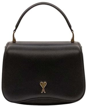 Ami Paris Logo Mini Satchel - Black