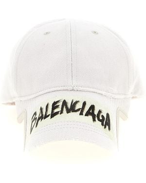 Balenciaga Masking Tape Baseball Hat - White