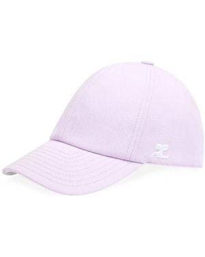 Courreges Signature Solid Baseball Hat - White