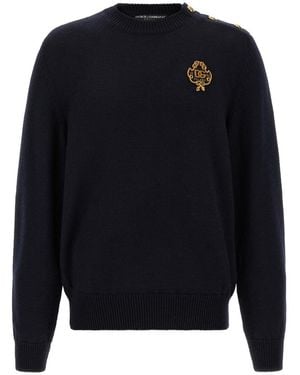 Dolce & Gabbana Regular Logo Sweater - Blue
