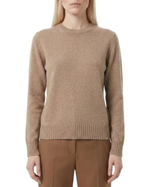 Max Mara Crew Neck Sweater - Natural