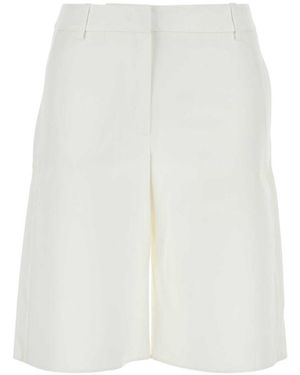 Valentino Cotton Blend Shorts - White