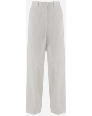 Ql2 Stretch Cotton Pants - White