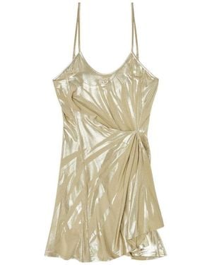 DIESEL Golden Solid Scoop Neck Mini Dress - White