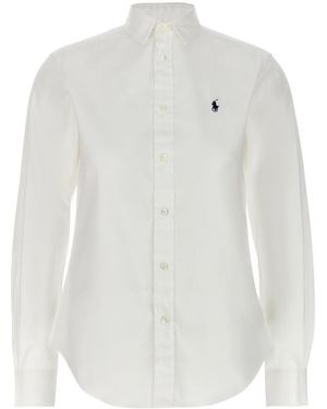 Polo Ralph Lauren Long-Sleeved Cotton Shirt - White
