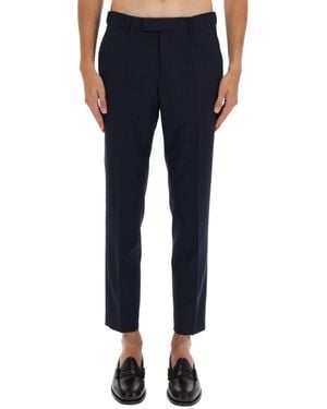 BOSS Flat Front Trousers - Blue