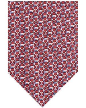Ferragamo Gancini Logo Tie - Red