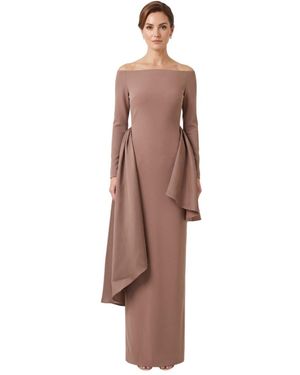 Solace London Boat Neck Maxi Dress - Brown
