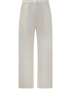 AMISH Straight Flat Front Pants - Gray