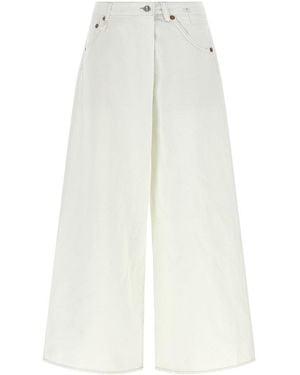 R13 'Nico Wrap' Jeans - White