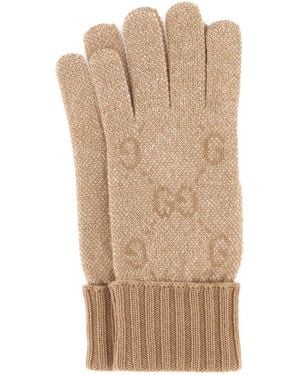 Gucci Logo Gloves - Brown